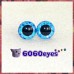 1 Pair Blue Confetti Eyes